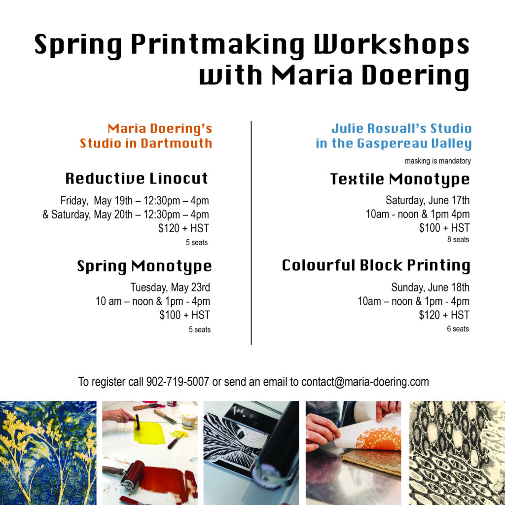 Maria Doering is offering Spring workshops