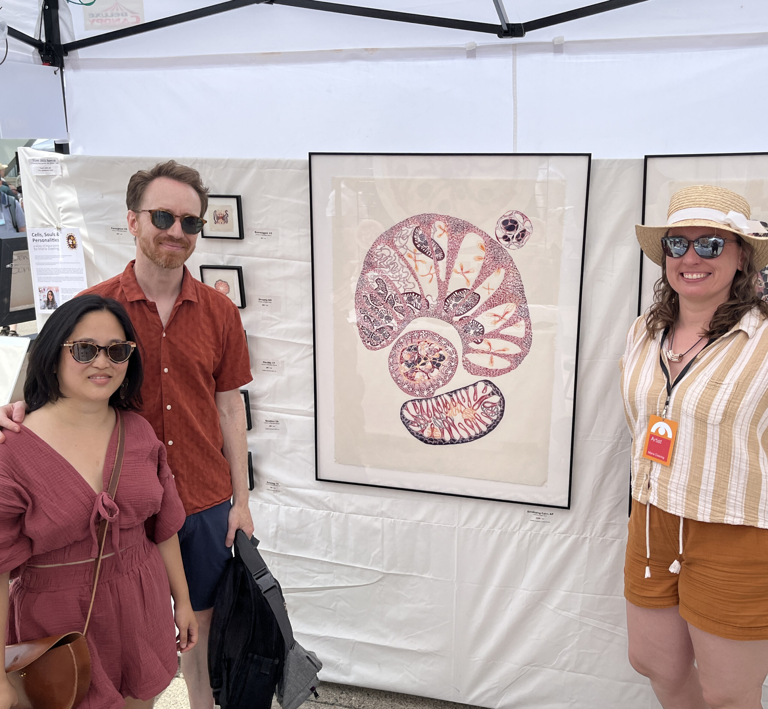 Maria's piece Enveloping Calm sold to these wonderful collectors.