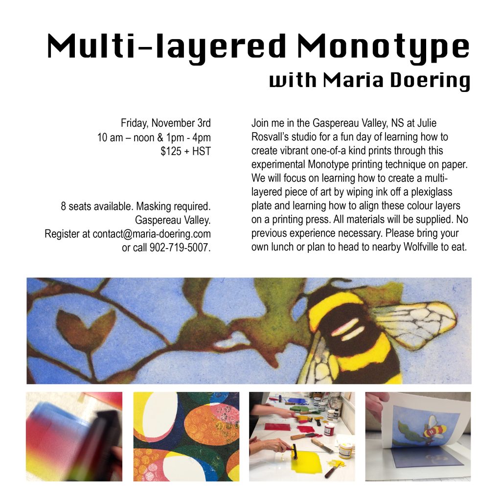 Multi-layered Monotype workshop with Maria Doering